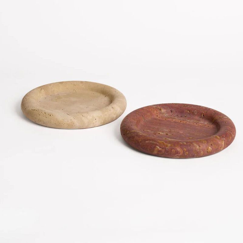 NED Collections Bay Round Tray - Burnt Travertine image number 2